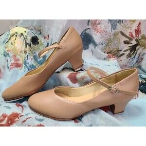 So Danca TA55 Beige 8 (Fits As A 7.5) Mary Jane 1.5" Heel Dance Tap Shoes